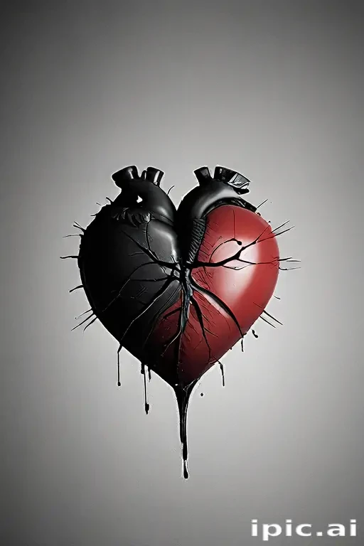 broken heart black