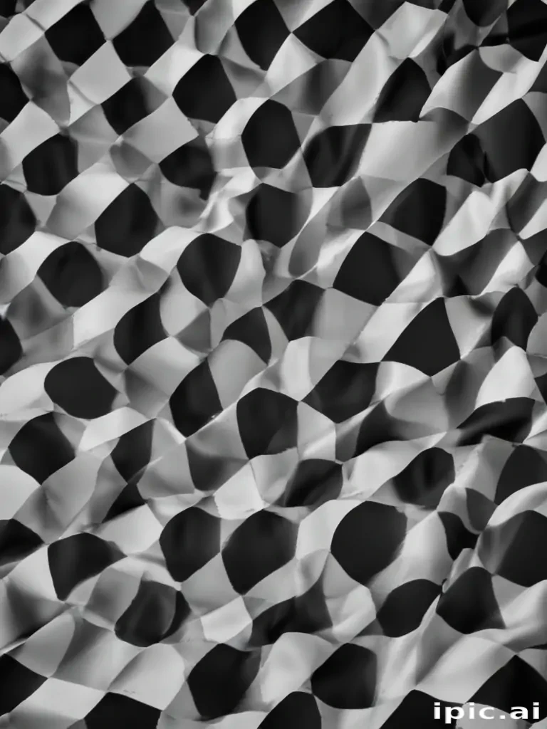 black and white checkered background