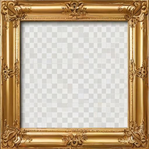 rectangle golden frame png