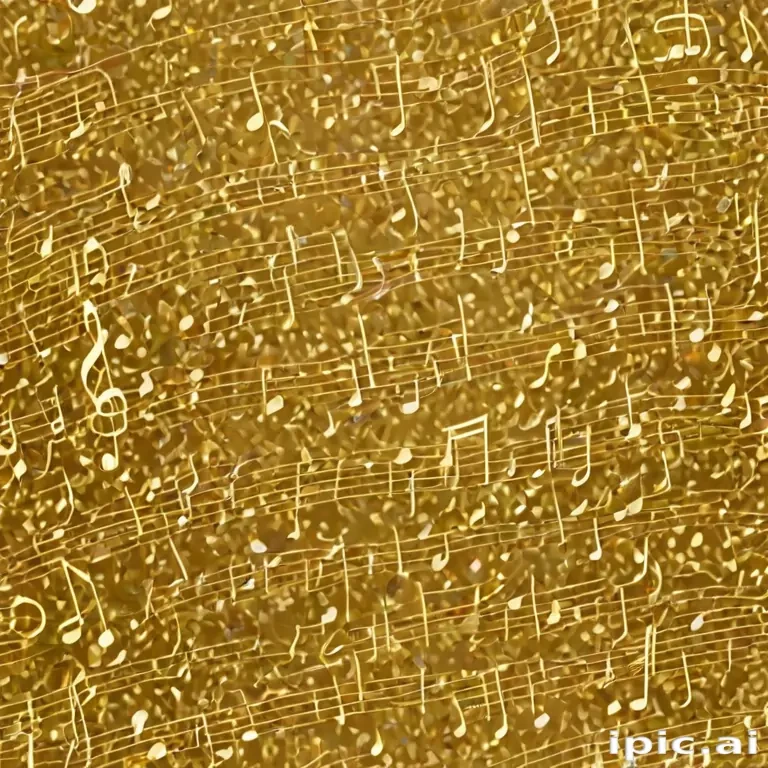 gold music notes