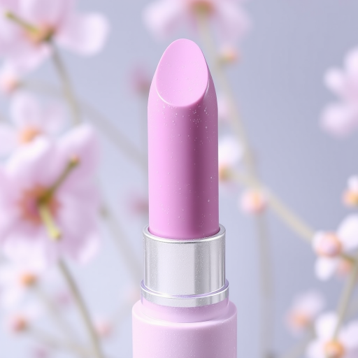 Frosted pastel lavender lipstick named "Lilac Frost" with a creamy formula and subtle cool-toned shimmer for a fresh spring look