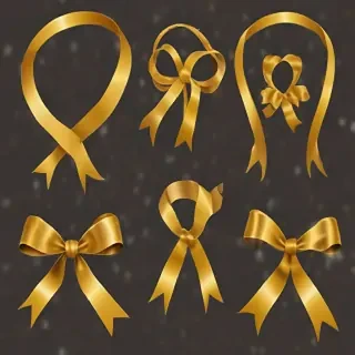 gold ribbon clipart