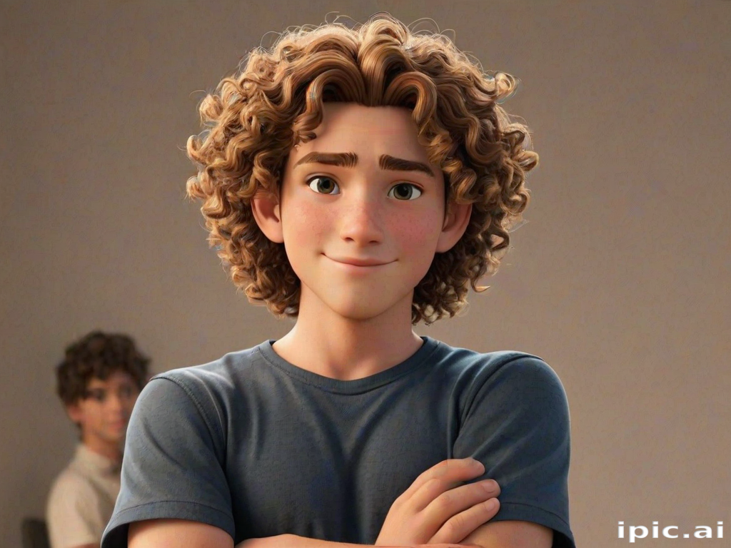 popular male cartoon characters with curly hair