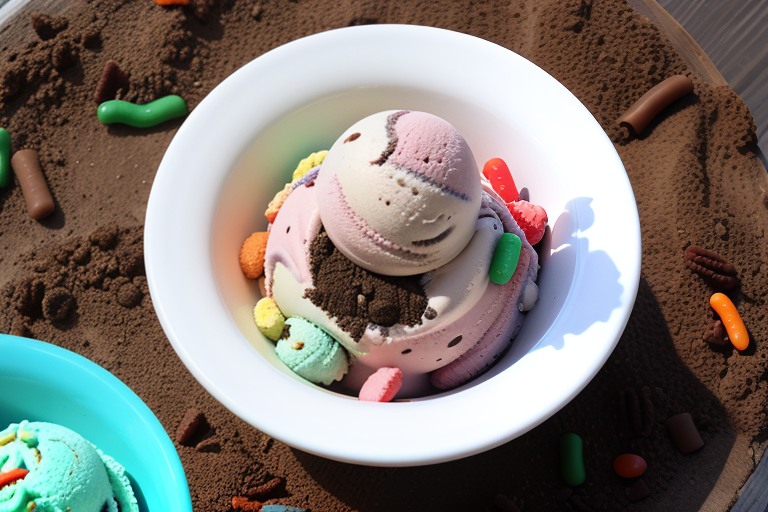 dirt and worms ice cream