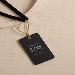 clothing tag mockup