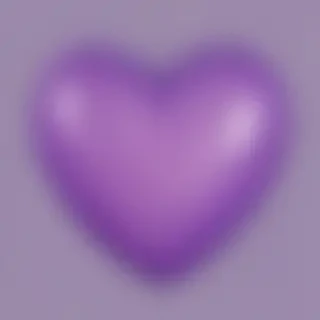 purple aesthetic heart
