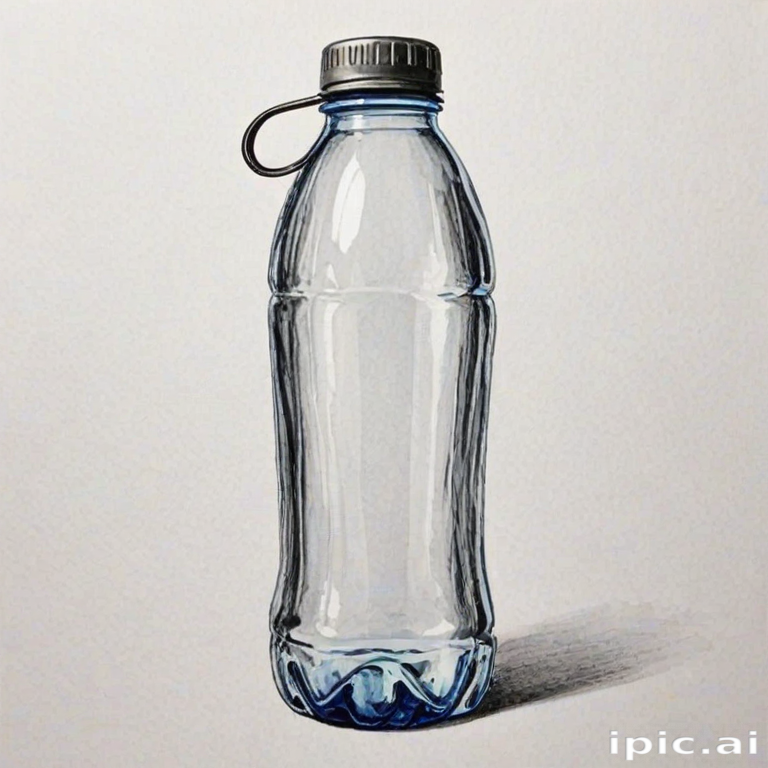 water bottle drawing