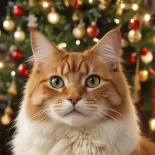 cat christmas background