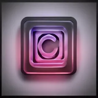 neon instagram logo