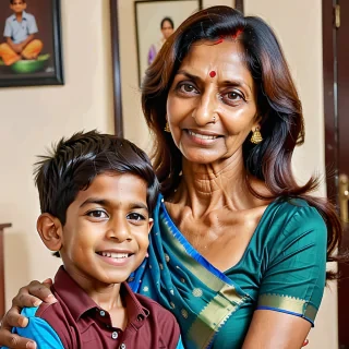 indian mom and son