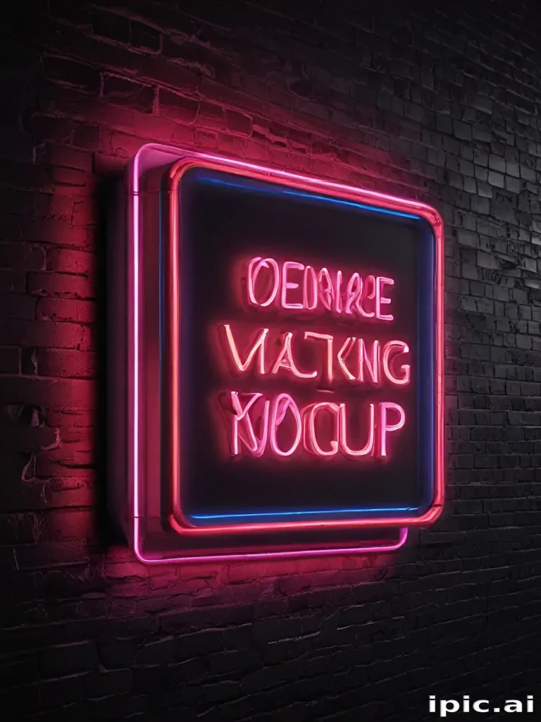 neon sign mockup