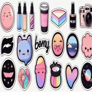 aesthetic stickers png