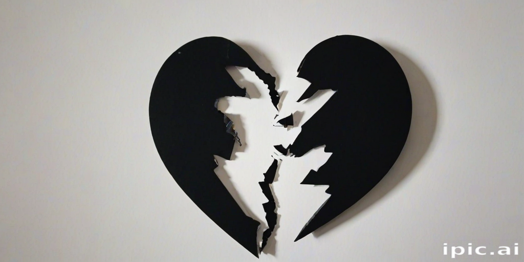 broken heart black