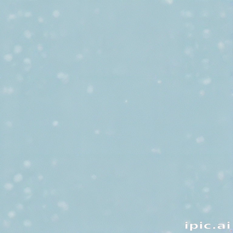 Delicate Snowflakes Gently Falling on a Soft Blue Winter Background