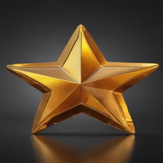 transparent gold star