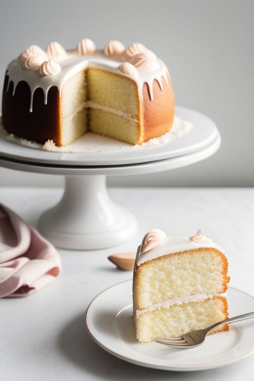 white almond sour cream cake