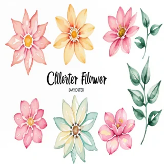 watercolor flower clipart
