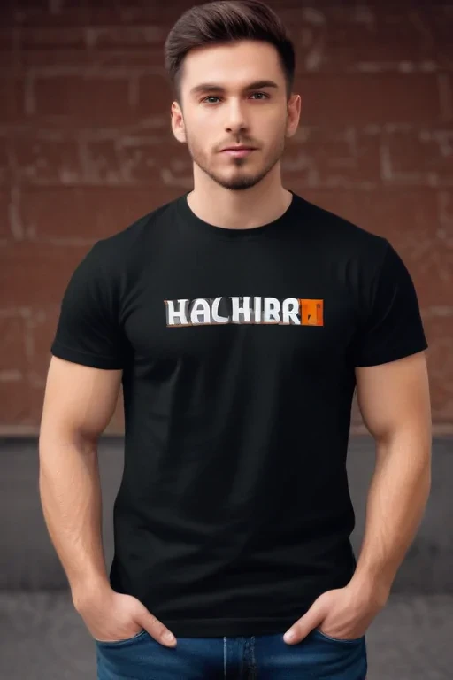 black t shirt mockup free