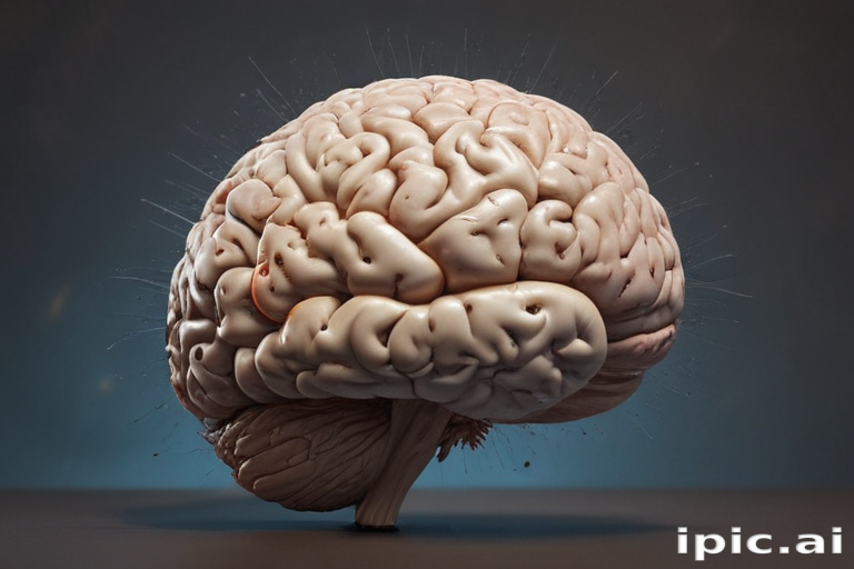A Detailed View of a Human Brain Highlighting Its Complex Structure.