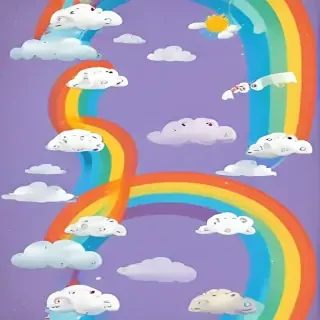 cute rainbow background