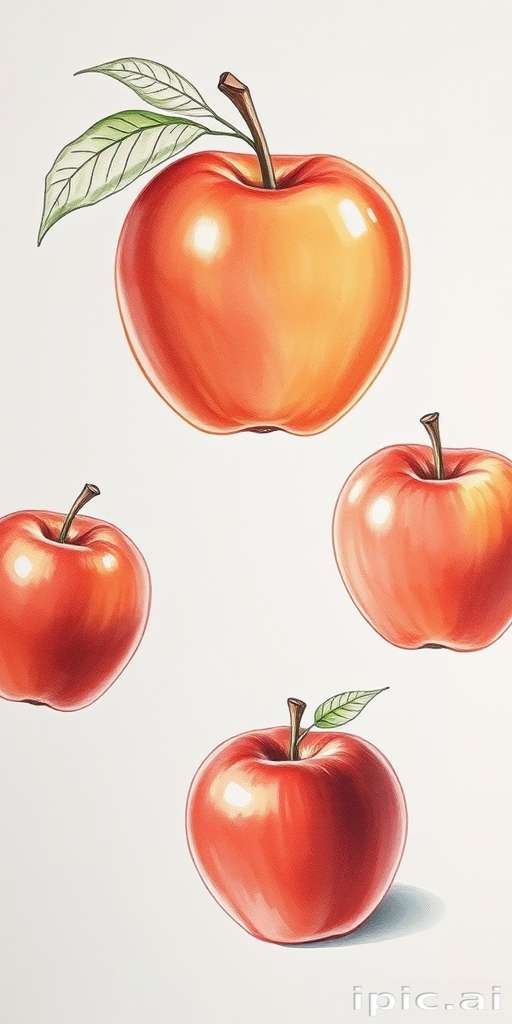 drawings of apples