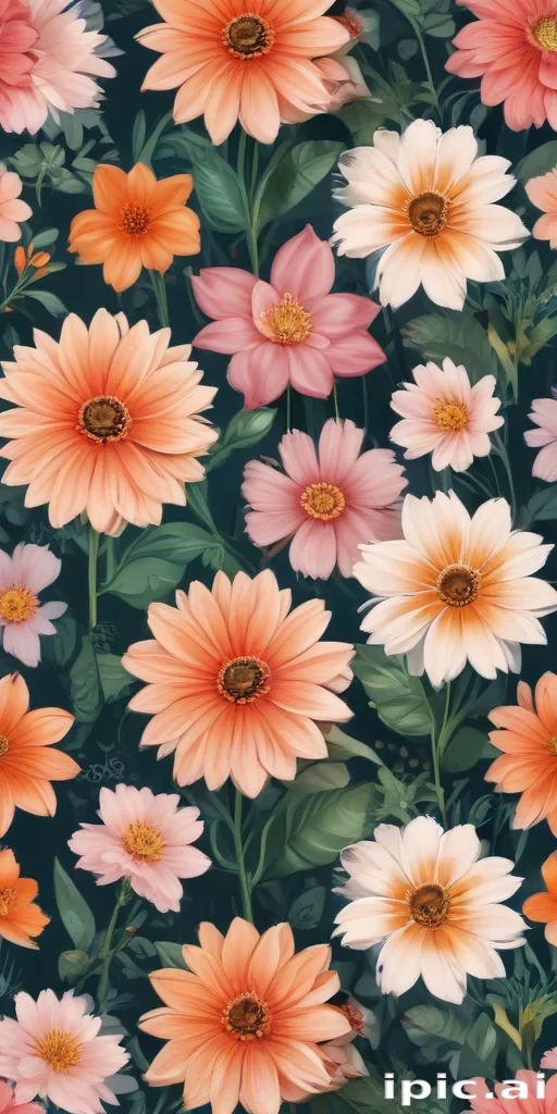 cartoon flowers aesthetic