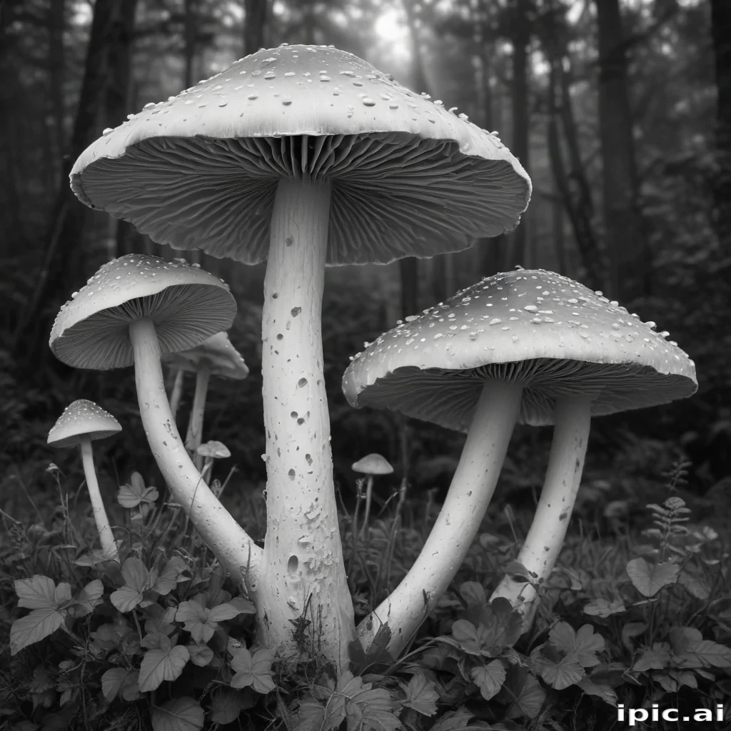 mushroom clip art black and white