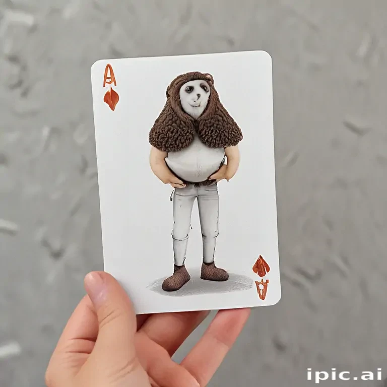 holding card