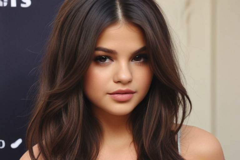 selena gomez long hair