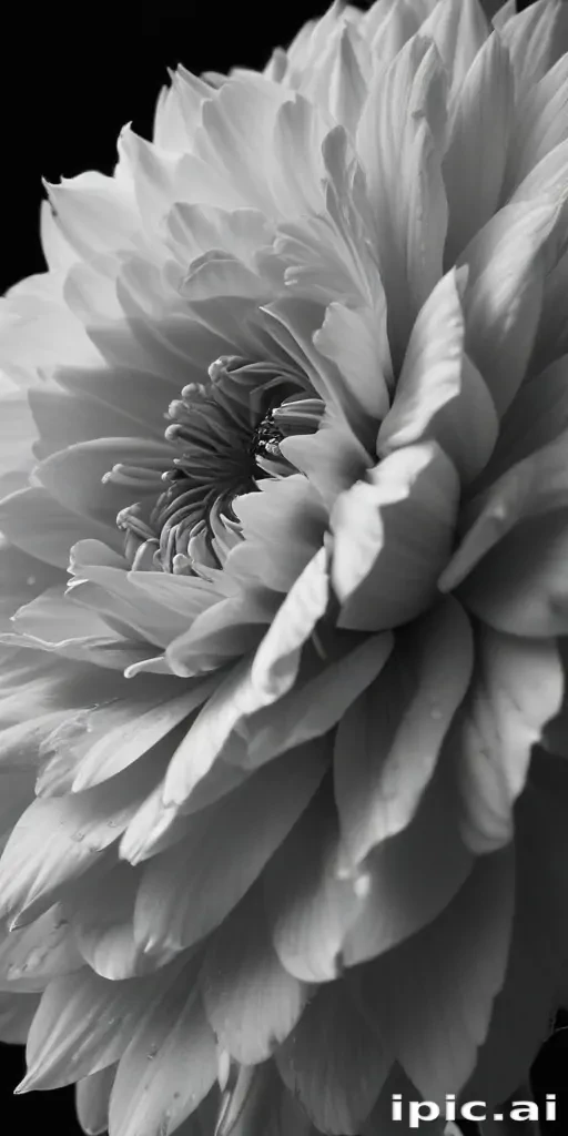 black and white flower
