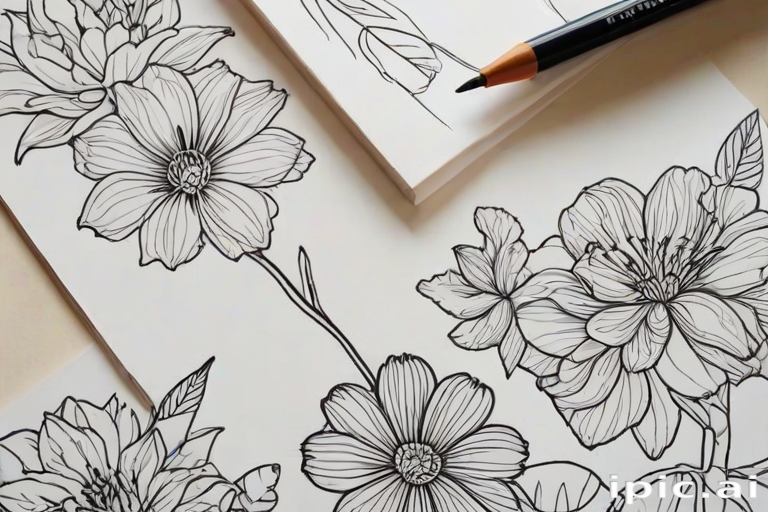 flower line art