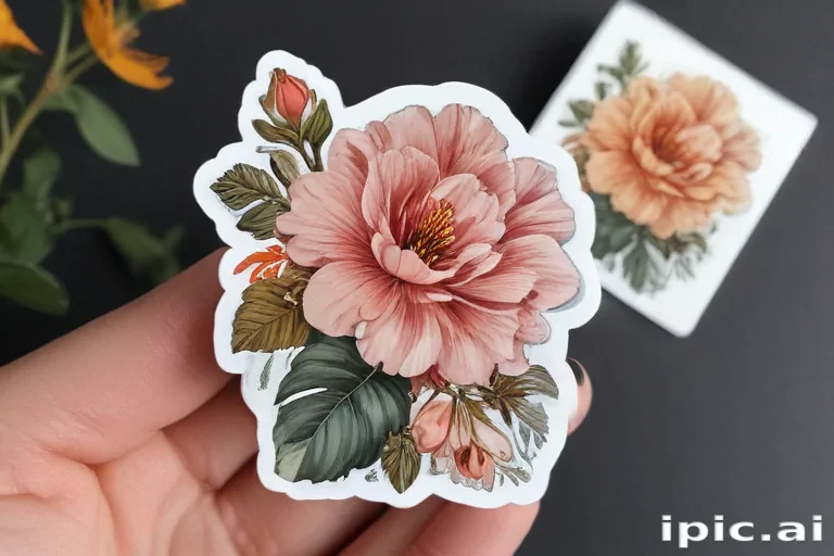 aesthetic flower stickers