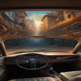 inside car background