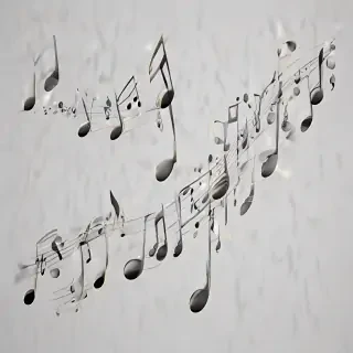 transparent music notes