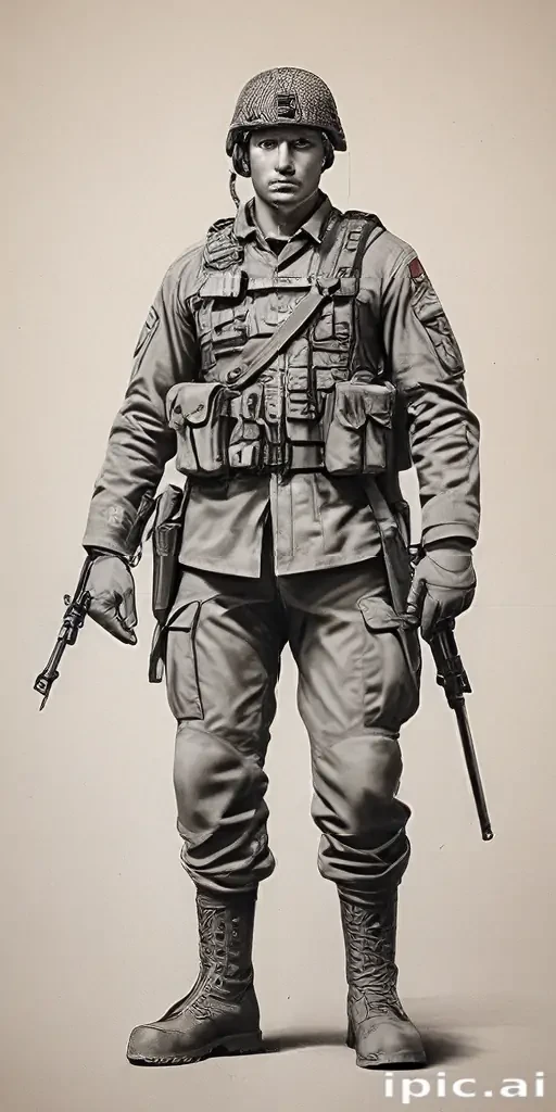 military drawing