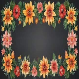 free flower border clipart