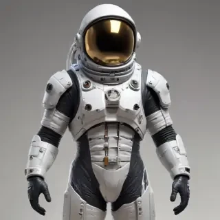 cartoon transparent astronaut suit