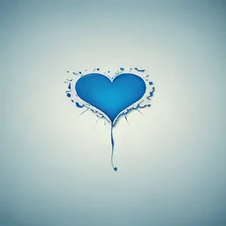 blue heart wallpaper