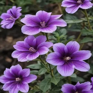 transparent purple flower