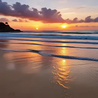 beach background sunset