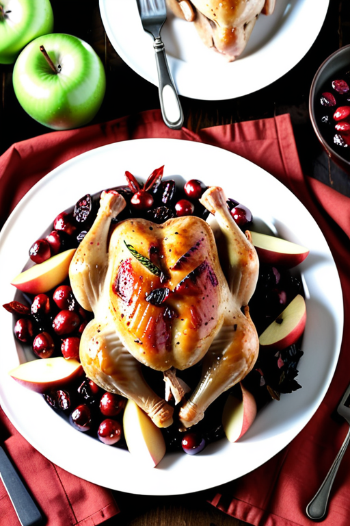 apple and cranberry roasted chicken