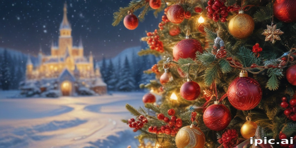 Enchanting Winter Wonderland: A Festive Christmas Scene with a Glowing ...