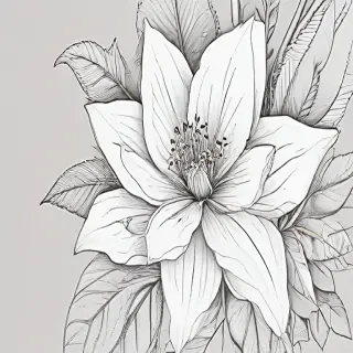 flower drawing for coloring