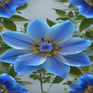 blue flower transparent