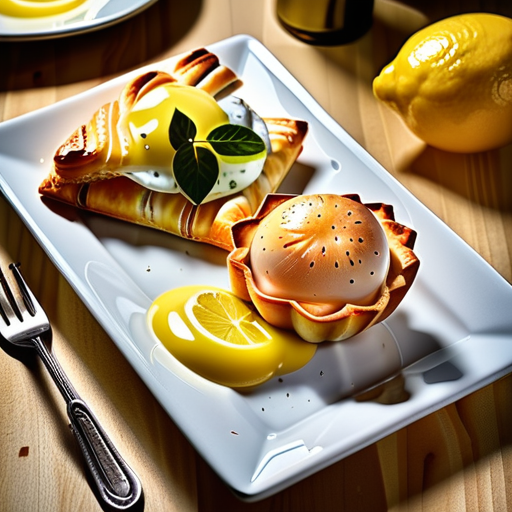 egg dish with a lemon turnover