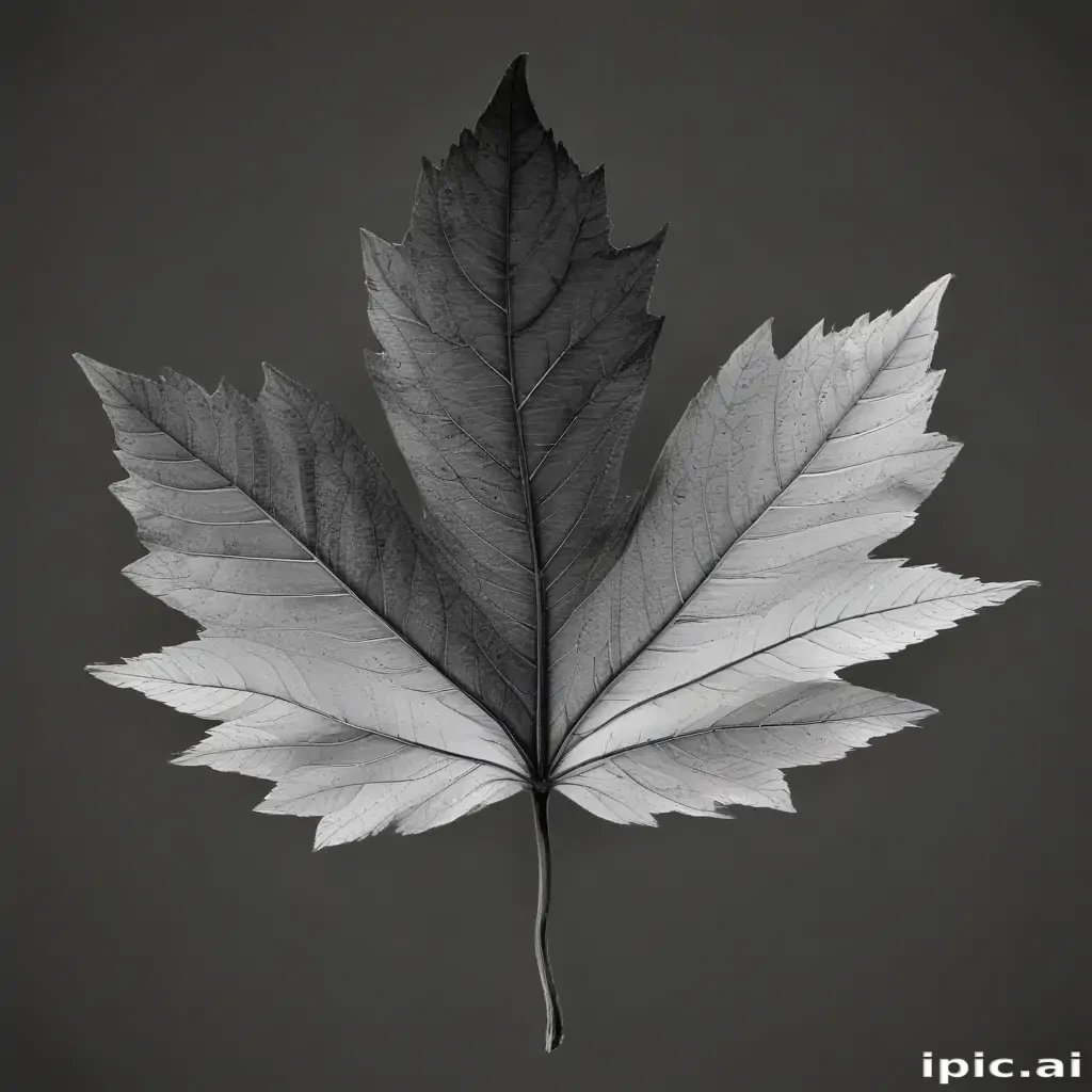 black and white leaf clip art