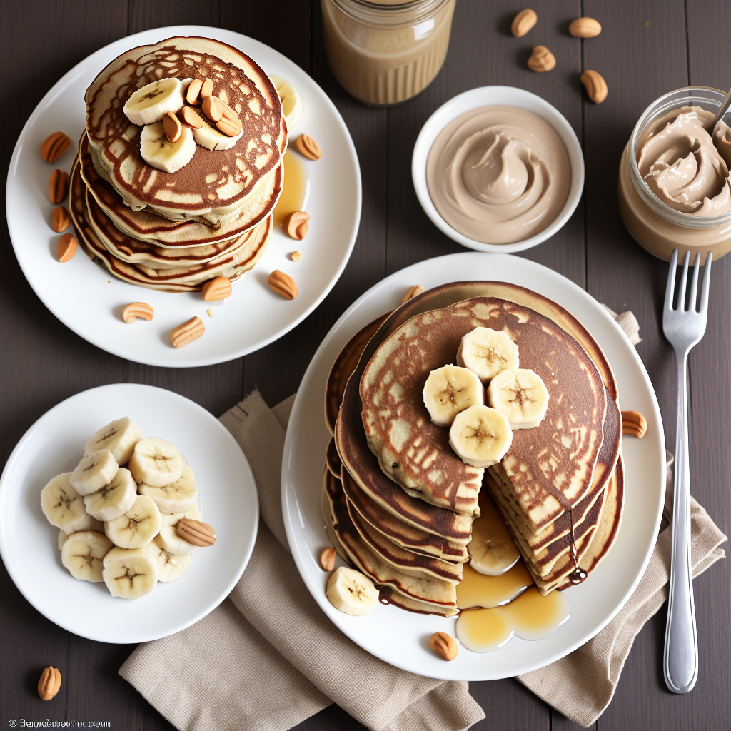 peanut butter and banana pancakes
