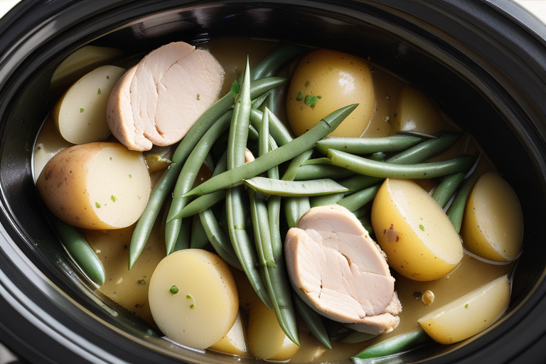 chicken green beans potatoes crock pot