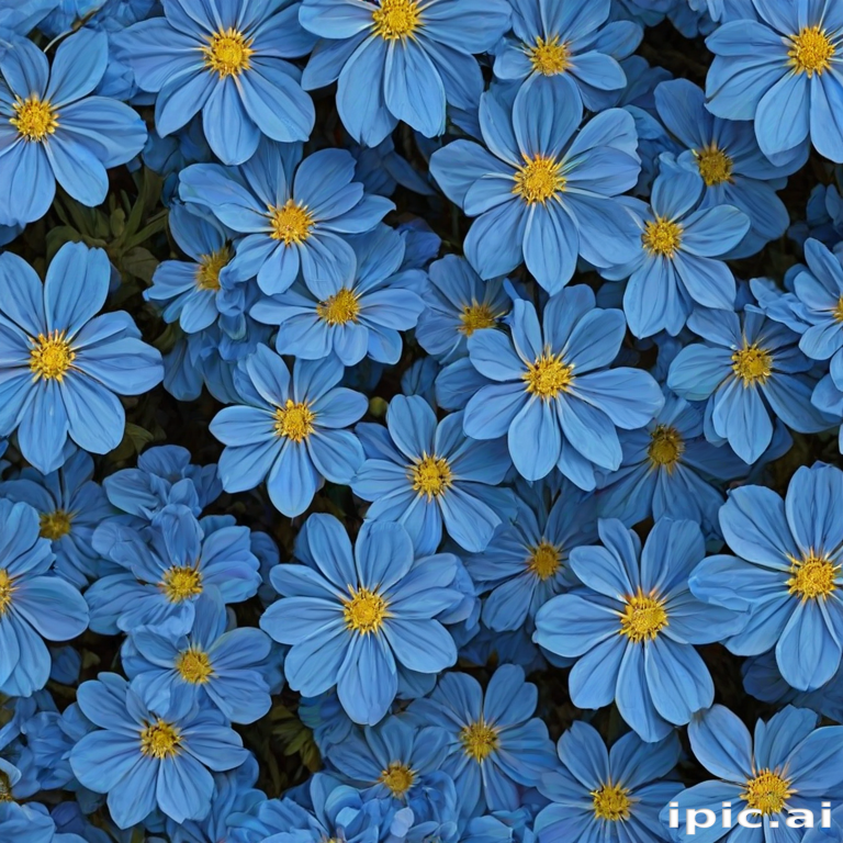 aesthetic blue flowers