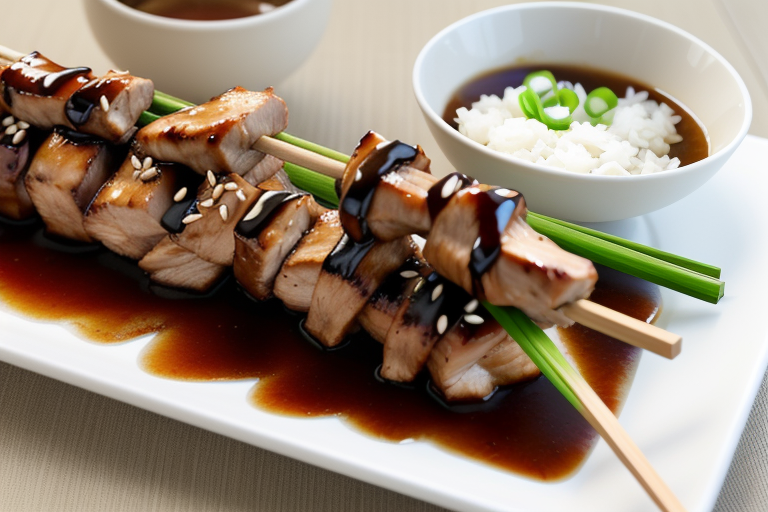 teriyaki chicken on a stick